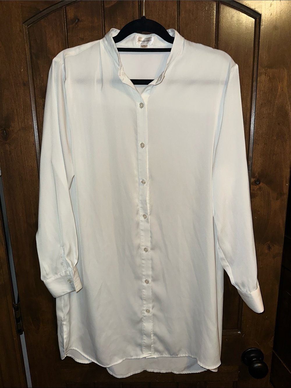 NWT Summersalt Women's White Button Up Shirt Dress Swim Cover Up Size Medium
